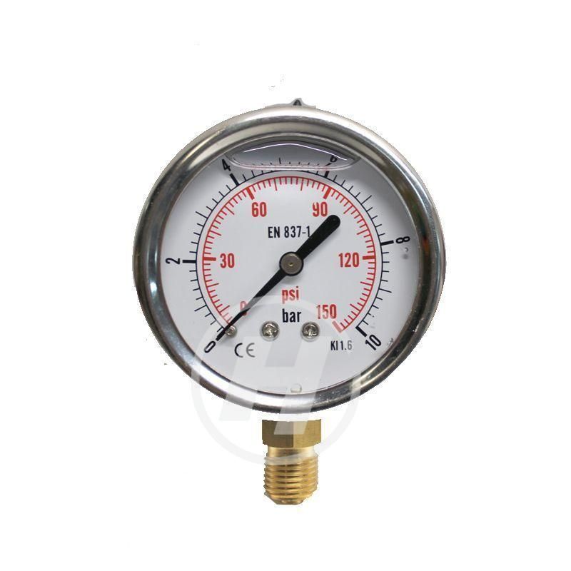 MANOMETRO 0-10BAR 1/4" INOX